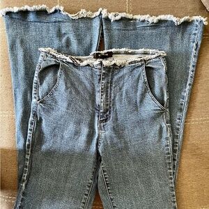 Black Label C'est toi Distressed flair jeans